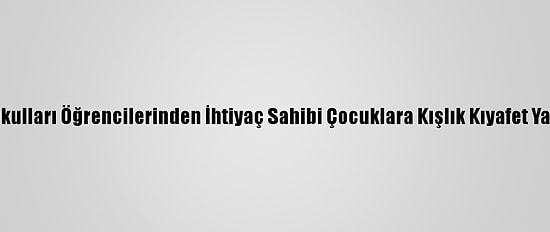 Nun Okulları Öğrencilerinden İhtiyaç Sahibi Çocuklara Kışlık Kıyafet Yardımı