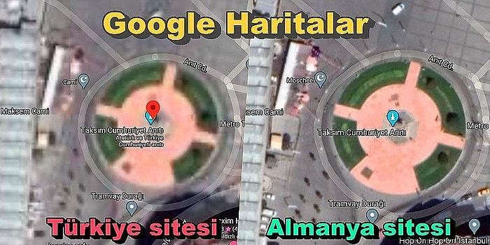 Taksim'in Uydu Görüntüsü Google'ın Türkiye Uzantısında Neden Bulanık da Alman Sitesinde Cam Gibi?