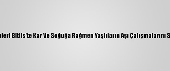 Sağlık Ekipleri Bitlis'te Kar Ve Soğuğa Rağmen Yaşlıların Aşı Çalışmalarını Sürdürüyor