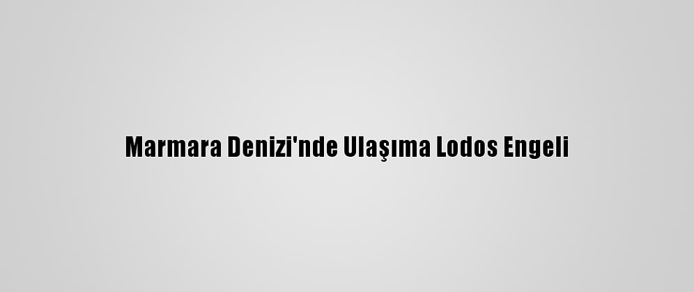 Marmara Denizi'nde Ulaşıma Lodos Engeli