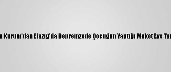 Bakan Kurum'dan Elazığ'da Depremzede Çocuğun Yaptığı Maket Eve Tam Not