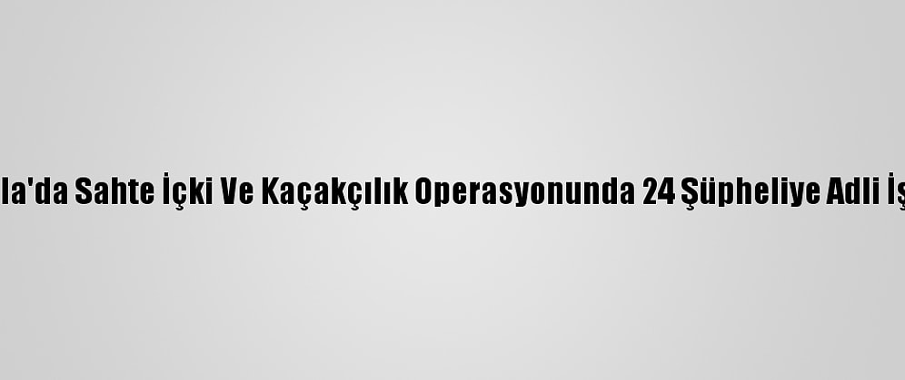 Muğla'da Sahte İçki Ve Kaçakçılık Operasyonunda 24 Şüpheliye Adli İşlem