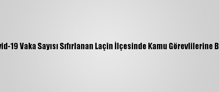 Çorum'da Kovid-19 Vaka Sayısı Sıfırlanan Laçin İlçesinde Kamu Görevlilerine Başarı Belgesi