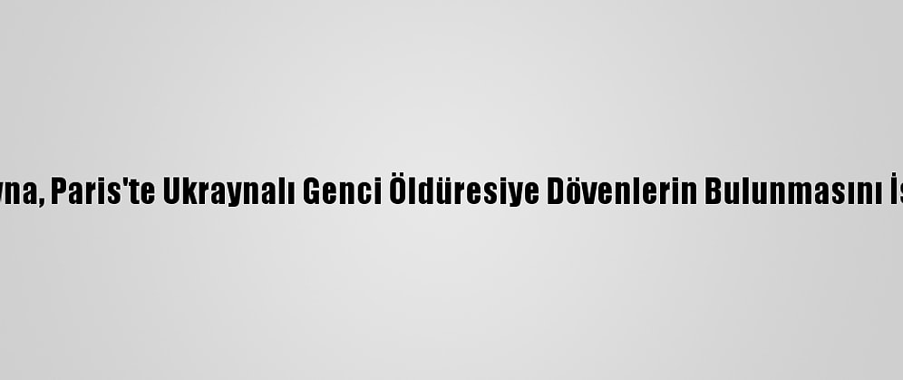 Ukrayna, Paris'te Ukraynalı Genci Öldüresiye Dövenlerin Bulunmasını İstiyor