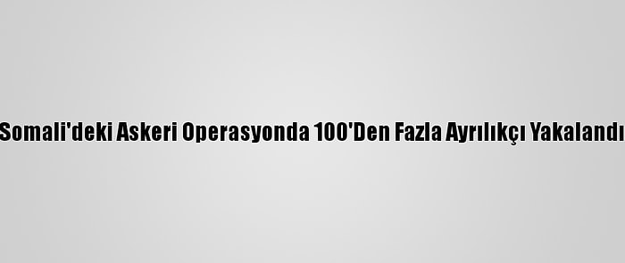 Somali'deki Askeri Operasyonda 100'Den Fazla Ayrılıkçı Yakalandı