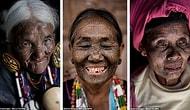 Последние из татуированных женщин племен в Мьянме, гордо позируют, демонстрируя традиционные чернильные знаки на лице, которые использовались для отпугивания похитителей