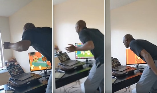 Online Ders Yapan Öğretmenin Öğrencileri ile Karşılıklı Dans Ettiği Muhteşem Anlar