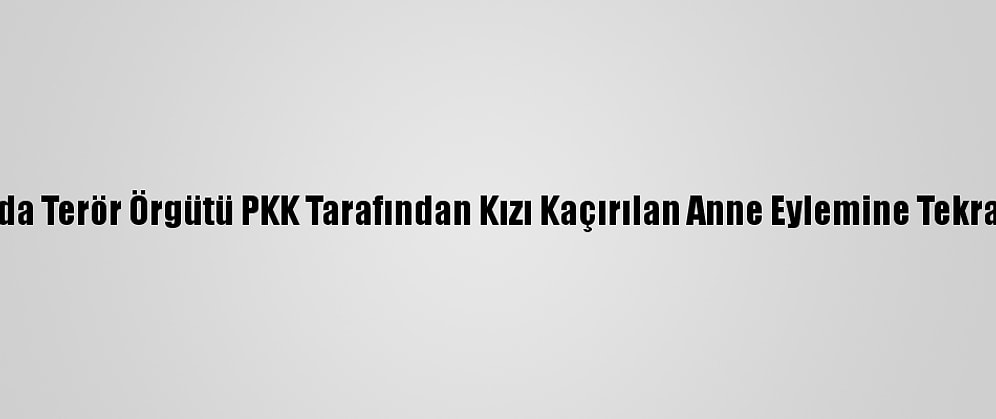 Almanya'da Terör Örgütü PKK Tarafından Kızı Kaçırılan Anne Eylemine Tekrar Başladı