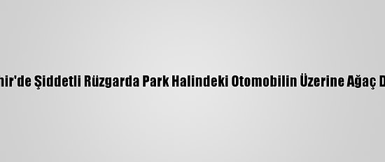 Eskişehir'de Şiddetli Rüzgarda Park Halindeki Otomobilin Üzerine Ağaç Devrildi