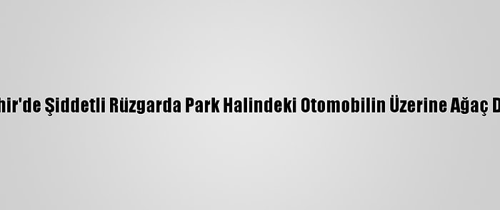 Eskişehir'de Şiddetli Rüzgarda Park Halindeki Otomobilin Üzerine Ağaç Devrildi