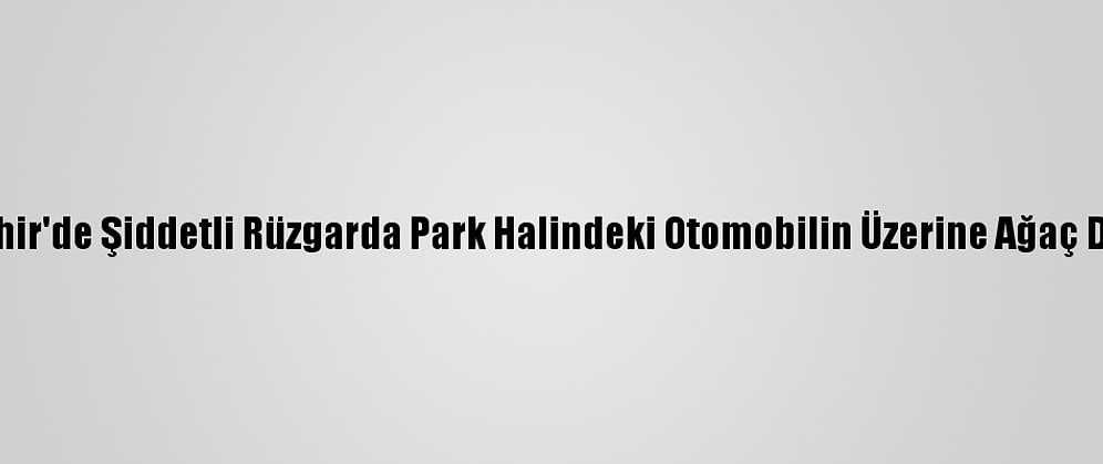 Eskişehir'de Şiddetli Rüzgarda Park Halindeki Otomobilin Üzerine Ağaç Devrildi