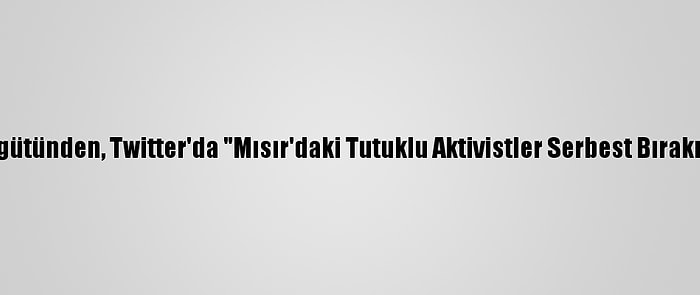 Uluslararası Af Örgütünden, Twitter'da "Mısır'daki Tutuklu Aktivistler Serbest Bırakılsın" Kampanyası