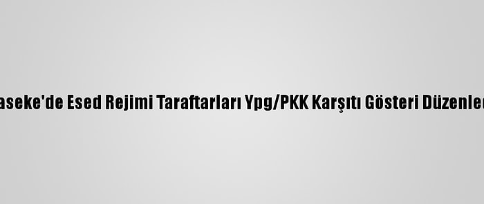 Haseke'de Esed Rejimi Taraftarları Ypg/PKK Karşıtı Gösteri Düzenledi