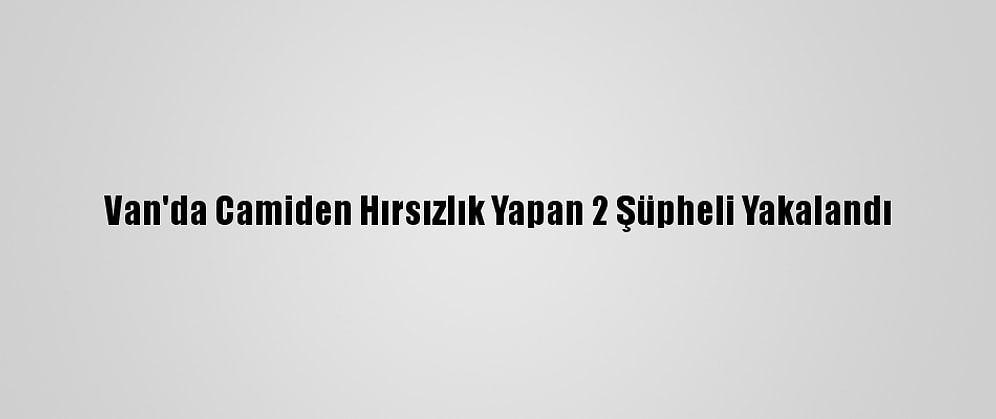 Van'da Camiden Hırsızlık Yapan 2 Şüpheli Yakalandı