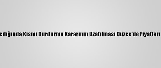 Hamsi Avcılığında Kısmi Durdurma Kararının Uzatılması Düzce'de Fiyatları Yükseltti