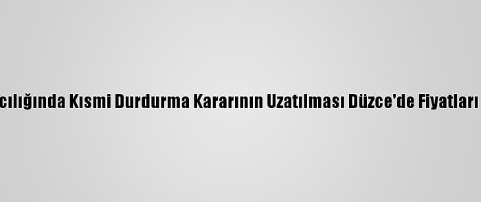 Hamsi Avcılığında Kısmi Durdurma Kararının Uzatılması Düzce'de Fiyatları Yükseltti