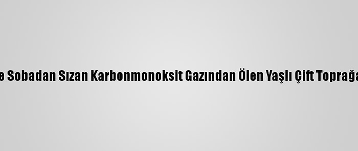 Niğde'de Sobadan Sızan Karbonmonoksit Gazından Ölen Yaşlı Çift Toprağa Verildi