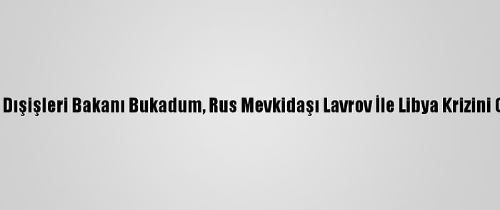 Cezayir Dışişleri Bakanı Bukadum, Rus Mevkidaşı Lavrov İle Libya Krizini Görüştü