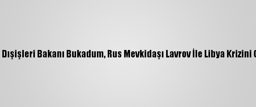 Cezayir Dışişleri Bakanı Bukadum, Rus Mevkidaşı Lavrov İle Libya Krizini Görüştü