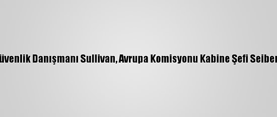 ABD Ulusal Güvenlik Danışmanı Sullivan, Avrupa Komisyonu Kabine Şefi Seibert İle Görüştü