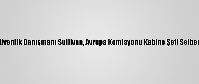 ABD Ulusal Güvenlik Danışmanı Sullivan, Avrupa Komisyonu Kabine Şefi Seibert İle Görüştü