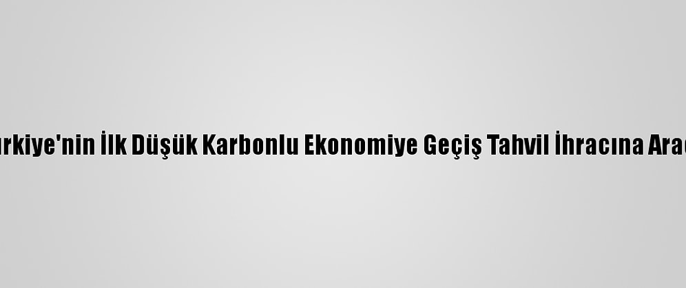 Tkyb, Türkiye'nin İlk Düşük Karbonlu Ekonomiye Geçiş Tahvil İhracına Aracılık Etti