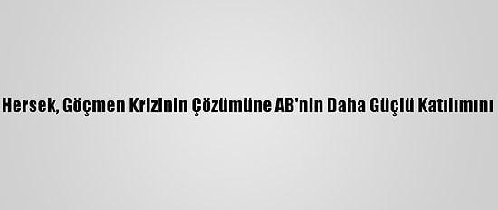 Bosna Hersek, Göçmen Krizinin Çözümüne AB'nin Daha Güçlü Katılımını İstiyor