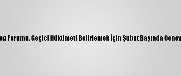 Libya Siyasi Diyalog Forumu, Geçici Hükümeti Belirlemek İçin Şubat Başında Cenevre'de Toplanacak