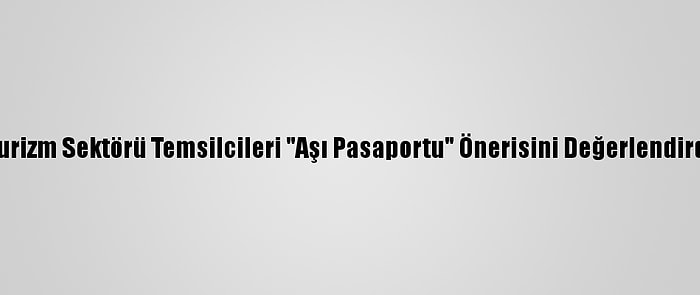 Turizm Sektörü Temsilcileri "Aşı Pasaportu" Önerisini Değerlendirdi