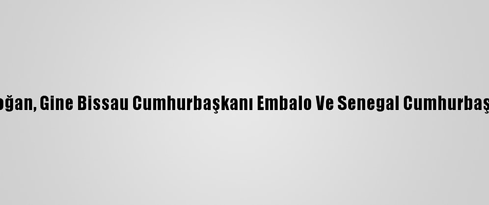 Cumhurbaşkanı Erdoğan, Gine Bissau Cumhurbaşkanı Embalo Ve Senegal Cumhurbaşkanı Sall İle Görüştü