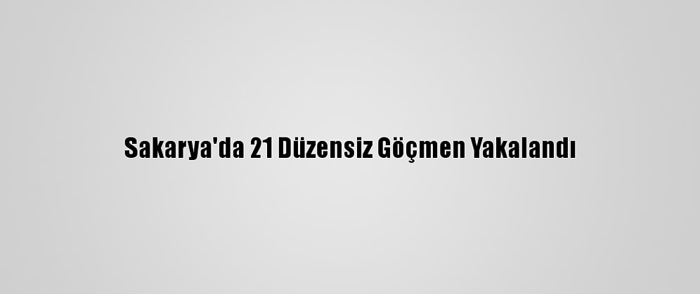Sakarya'da 21 Düzensiz Göçmen Yakalandı