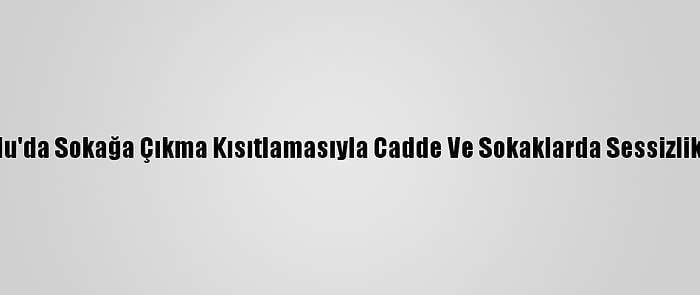 Doğu Anadolu'da Sokağa Çıkma Kısıtlamasıyla Cadde Ve Sokaklarda Sessizlik Hakim Oldu