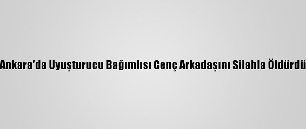 Ankara'da Uyuşturucu Bağımlısı Genç Arkadaşını Silahla Öldürdü