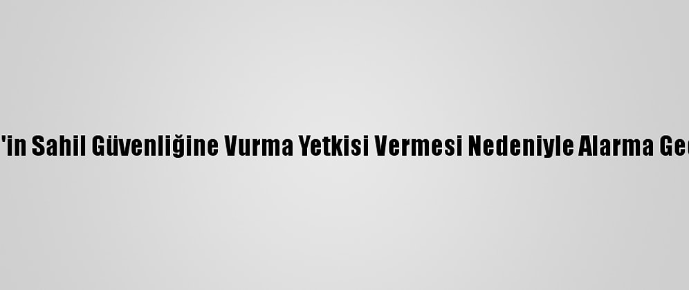 Japonya'nın, Çin'in Sahil Güvenliğine Vurma Yetkisi Vermesi Nedeniyle Alarma Geçtiği İddia Edildi