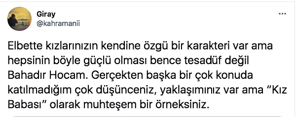 Bahadır Erdem'in cevabının ardından da birçok sosyal medya kullanıcısı, kendisine destek veren yorumlarda bulundular.