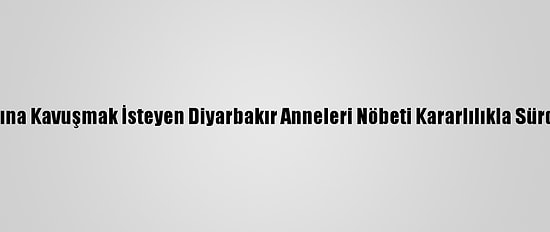 Evlatlarına Kavuşmak İsteyen Diyarbakır Anneleri Nöbeti Kararlılıkla Sürdürüyor