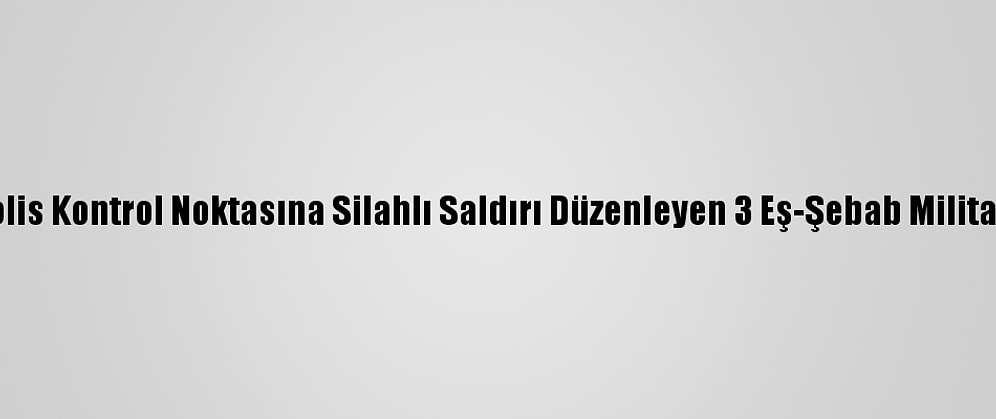 Somali'de Polis Kontrol Noktasına Silahlı Saldırı Düzenleyen 3 Eş-Şebab Militanı Öldürüldü
