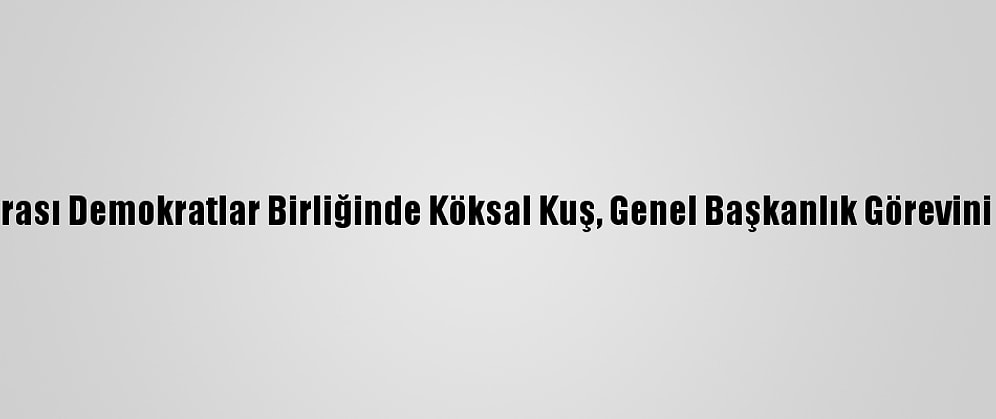Uluslararası Demokratlar Birliğinde Köksal Kuş, Genel Başkanlık Görevini Devraldı