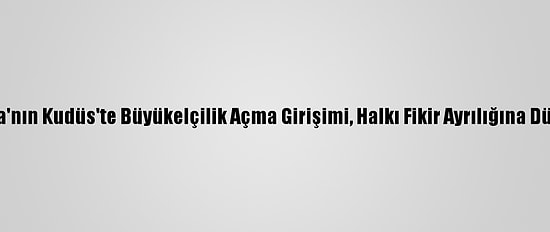 Kosova'nın Kudüs'te Büyükelçilik Açma Girişimi, Halkı Fikir Ayrılığına Düşürdü