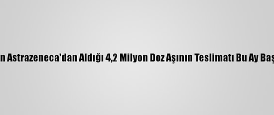 İran'ın Astrazeneca'dan Aldığı 4,2 Milyon Doz Aşının Teslimatı Bu Ay Başlıyor