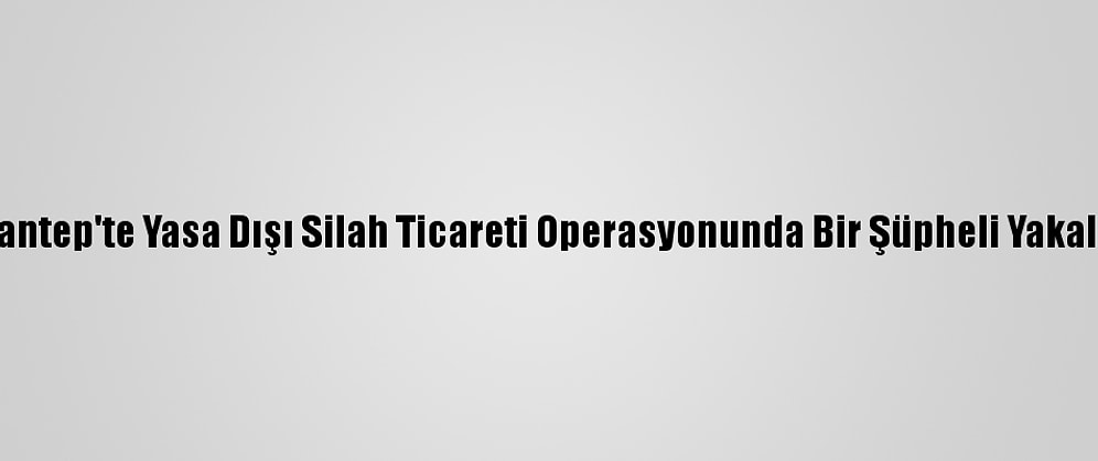 Gaziantep'te Yasa Dışı Silah Ticareti Operasyonunda Bir Şüpheli Yakalandı