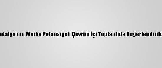 Antalya'nın Marka Potansiyeli Çevrim İçi Toplantıda Değerlendirildi