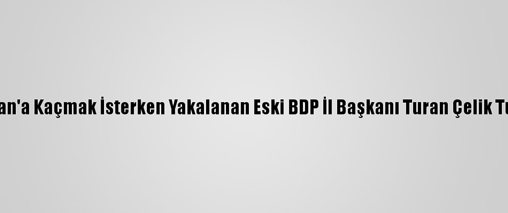 Yunanistan'a Kaçmak İsterken Yakalanan Eski BDP İl Başkanı Turan Çelik Tutuklandı