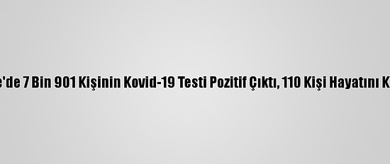 Türkiye'de 7 Bin 901 Kişinin Kovid-19 Testi Pozitif Çıktı, 110 Kişi Hayatını Kaybetti