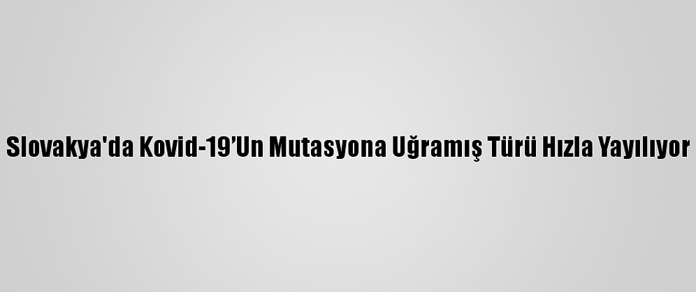 Slovakya'da Kovid-19’Un Mutasyona Uğramış Türü Hızla Yayılıyor