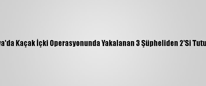 Sakarya'da Kaçak İçki Operasyonunda Yakalanan 3 Şüpheliden 2'Si Tutuklandı