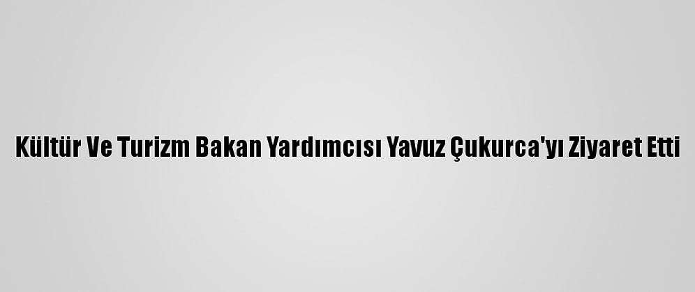 Kültür Ve Turizm Bakan Yardımcısı Yavuz Çukurca'yı Ziyaret Etti