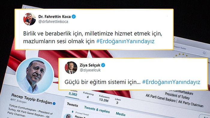 Twitter'da #ErdoğanınYanındayız Etiketiyle Yapılan Paylaşımlar 2.5 Milyona Yaklaştı!