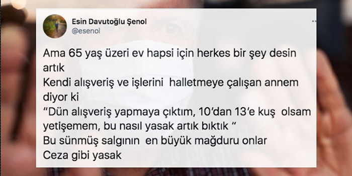 65 Yaş ve Üzerinin Ceza Gibi Kısıtlamalara Maruz Kalmasına Yaşlılar ve Aileleri İsyan Etti