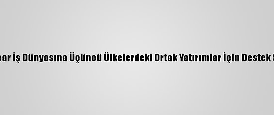 Türk Ve Macar İş Dünyasına Üçüncü Ülkelerdeki Ortak Yatırımlar İçin Destek Sağlanacak